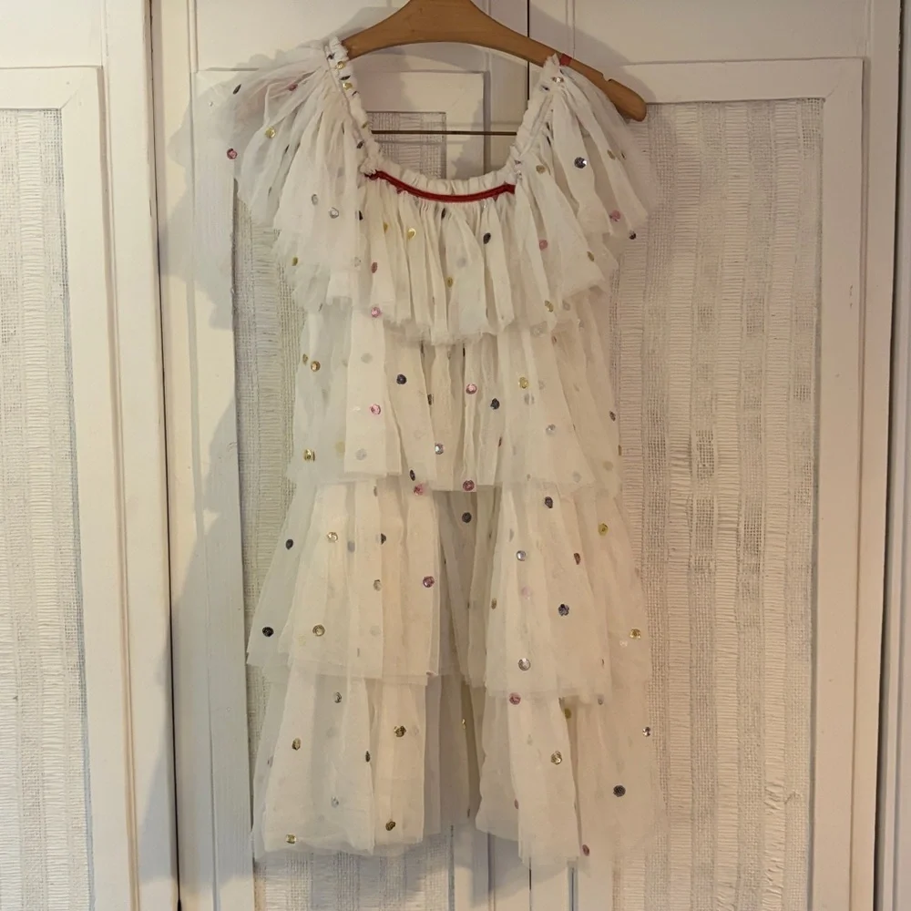 Meri Meri Sequin Tulle Angel Costume dress up size 5/6